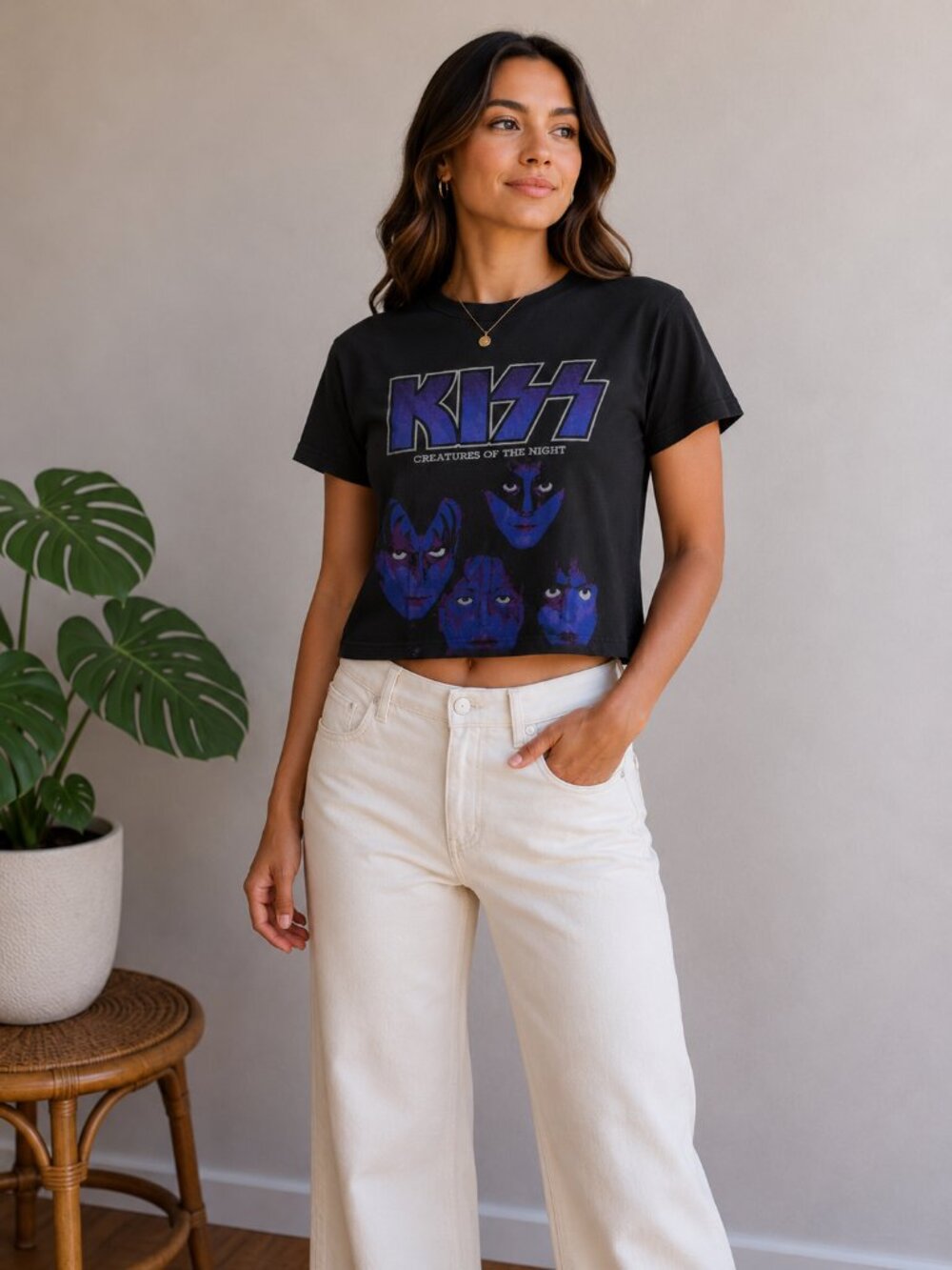 Black KISS Band Shirt